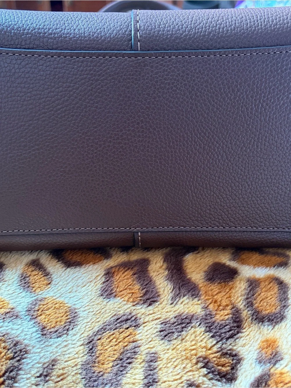 Coach Pebbled Leather Shoulder Bag in Dark Brown